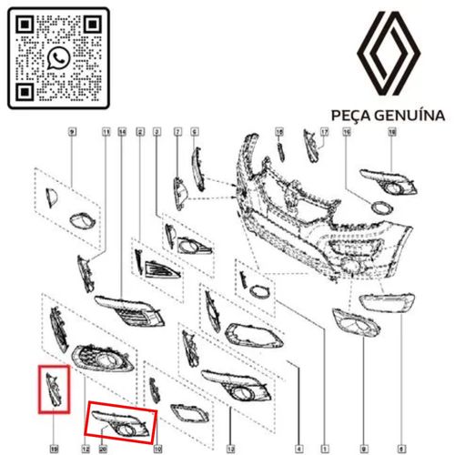 RN 38948R-K 261A38948R KIT ESQ-DIR MOLDURA MILHA RENAULT SANDERO LOGAN -3-